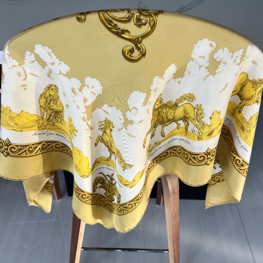 Hermes Vintage 90cm Scarf - Courbettes et Cabrioles - Picture 8 of 10